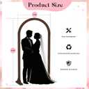6.6FT Wooden Wedding Arches for Ceremony Wooden Arbor Arch Backdrop Stand with Design Bundle for Indoor Outdoor Birthday Party Garden Beach Forest Rustic Boho Decor Wedding Arches for Ceremony