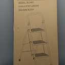 HBTower 3 Step Ladder, 3 Step Stool for Adults, 3 Step Ladder Folding Step Stool with Cushioned Handle Step Ladder with Wide Pedal Ergonomic Design,Black