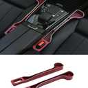 Car Seat Gap Filler Organizer- Upgrade Car Side Seat Gap Filler with Cup Holder and Phone Holder- Car Seat Gap Organizer for Prevent Falling-Seat Gap Storage 2 Pack (2, red)