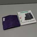 SUANPOT Compatible with Samsung Galaxy S25 Wallet case with RFID Blocking Credit Card Holder,Flip Book PU Leather Protective Cover Women Men for Samsung S25 Phone case Purple