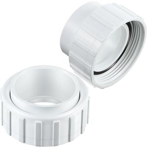 Dreyoo 2 Pcs Salt Cell 2" Union Replacement Kit Compatible with Hayward Salt Chlorine Generators, GLX-Cell-Union, Hayward T-3 T-15 Cleaner Coupler for Pool Part Spa Pump Union Assembly