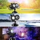 HAKUTA Christmas Projector Lights,HD Wave Ocean Effect LED Projector with 16pc Slides Patterns and Remote Control for Christmas, New Year, Birthday, Halloween, Thanksgiving Decor