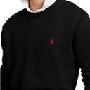 POLO RALPH LAUREN Men's Cotton Crew Neck Sweater (Black, XL)