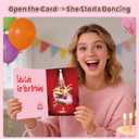 Ballet Birthday Card with Music & Motion, Cute Chicken Musical Birthday Cards for Girl, Sister, Granddaughter, Daughter, Mom, Pop Up Birthday Card for Kids, 5.9"x7.9"