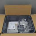 Stainless Steel Cat Litter Box, Odor Free Metal Litter Box with High Sides Lid, Open Top Low Entry Litter Pan Include Scoop Easy Cleaning Anti-Scratch Kitty Cat Box Anti-Urine Leakage, Non-Sticky (Medium, Dark Grey(17.5 in))