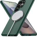 Nillkin Magnetic Shockproof for Samsung Galaxy S25 Ultra Case Magsafe, [Military-Grade Protection] [Anti-Scratch & Slip] [Compatible with MagSafe] Slim Case for Galaxy S25 Ultra Case Magsafe, Green