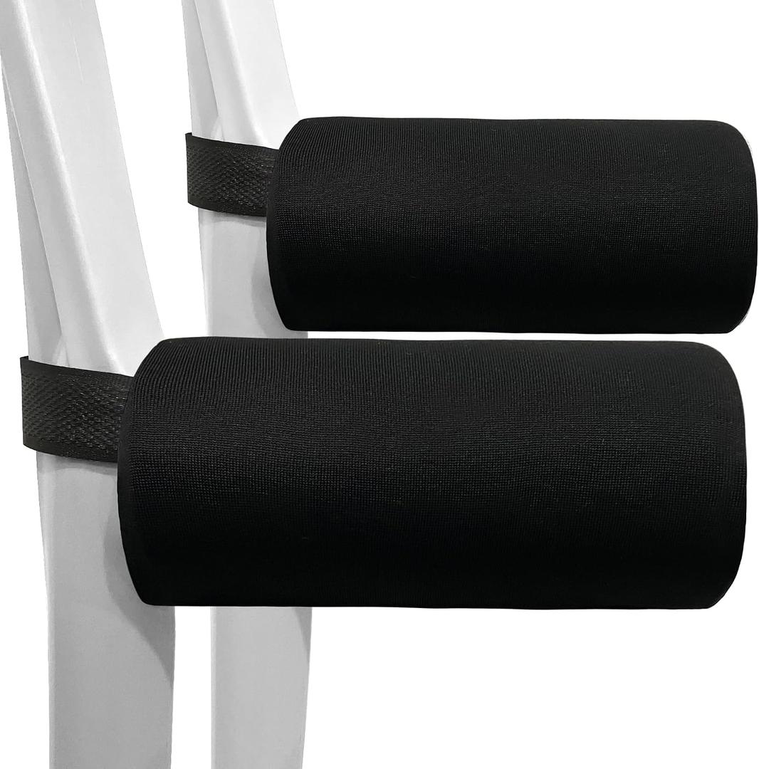 SPRING SEAON Forearm Crutch Pads - Cushions for Hands, Covers, Padding for Crutches - Set of 2 Accessories (Black)