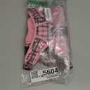 PoyPet No Pull Dog Harness, Reflective Adjustable No Choke Pet Vest with Front & Back 2 Leash Attachments, Soft Control Training Handle for Large Dogs(Checkered Pink, L)