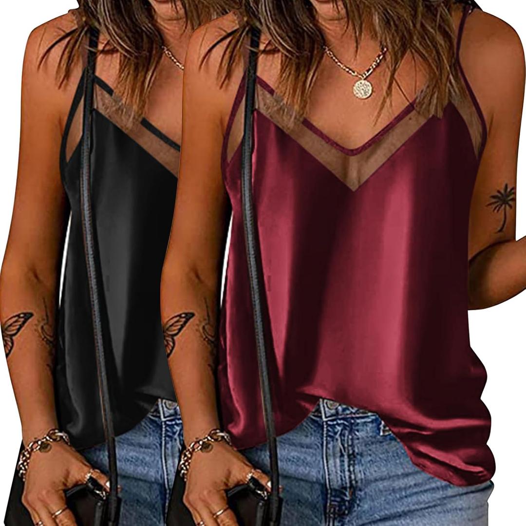 Ekouaer Women's Silk Classic Tank Top (S)