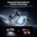 NEEWER Basics Magnetic Phone Cooler, Low Noise USB Cooling Fan with Smart Temp Control, RGB Light, Magnetic Ring & Clip Compatible with iPhone 15 16 Pro Max MagSafe Samsung iPad for Gaming, PA069