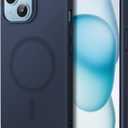 ESR for iPhone 15 Pro Max Case with MagSafe, Supports Magnetic Charging, Slim Liquid Silicone Case, Shock Absorbing, Screen and Camera Protection, Cloud Series, Dark Blue