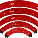 Woodworking Round Corner Radius Templates, 5Pcs Aluminium Alloy Router Corner Jig Set Includes R100 R150 R200 R250 R300, Radius Jig Router Template for Woodworking Cabinet Wardrobe