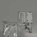 Multi-Angle Sliding Door Loop Lock, 90/180 Degree Aluminum Alloy Patio Lock Latch for Single/Double Barn Door, Window, Closet, Fence, Shed - Home Security U-Bolt Locks (White-2PCS)