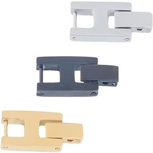SUPERFINDINGS Stainless Steel Watch Extension Clasp Square Quick Release Replacement Metal Strap Watch Necklace Bracelet Extender Fold Over Jewelry Clasps (10x21x3.5mm)