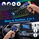 Handheld Car Vacuum Cleaner, 2-in-1 Portable Mini Car Vacuum Cleaner,21000Pa High Power & Air Duster, Handheld Vacuum Cordless with LED Light and Multi-Nozzles for Car,Home,Office,Pet
