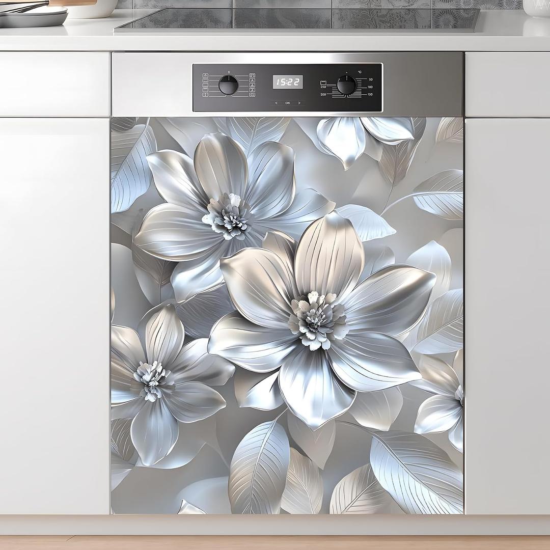 Dishwasher Magnet Sticker Cover: Panel Decal Decorative for Kitchen Decoration, 23"x26" Home Appliances Decor Stickers Panel Decor