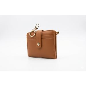 Small Wallets Woman RFID Blocking Leather Credit Card Holder - with ID Window - Card Wallets for Women - with Zipper Coin Purse - Keychain Wallet