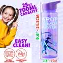 KPop Demon Hunters Officially Licensed Huntrix Water Bottle for Girls, 25oz Leak Proof with Straw Lid, Gifts for Girls