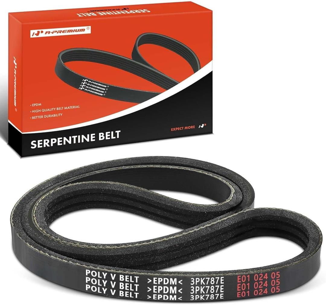 A-Premium 30.98 Inch Water Pump Stretch Fit Serpentine Belt Compatible with Mazda CX-5 2013-2017, CX-3 2016-2021, 3 Sport 2012-2020, 3 2012-2020