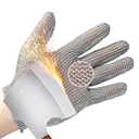 Schwer ProGuard-X A9 Cut Resistant Stainless Steel Metal Mesh Chainmail Glove PM5201 Butcher Glove for Meat Cutting Food Processing Knife Sharpening Oyster Shucking Kitchen Fish Fillet, M
