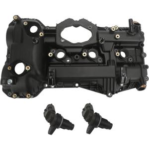 Left Engine Valve Cover Assembly Compatible with Hyundai Azera 2015-2017, Santa Fe 2013-2018, Kia Sorento 2014-2018, Sedona 2015-2018 3.3L Replace 22410-3CGC3