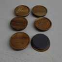 6 Pcs Reusable Wide Mouth Mason Jar Lids Acacia Wood Canning Lids for Jar Cover Large Mouth Silicone Mason Jar Storage Accessories Decorative Glass with Wooden Lid Can Tops Canning Supplies Organizer