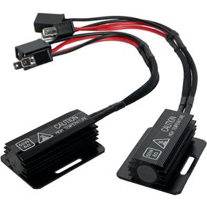 H7 LED Load Resistor Adapter 50W 6Ohm Upgraded Canbus Decoder Fix Headlights Fog Light DRL Error Code Anti-Flicker Wiring Relay Harness