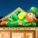 KOOY 6FT St Patricks Day Inflatables Outdoor Decorations Leprechaun Inflatable St Patricks Day Blow up Yard Decorations with Lights St Patricks Decorations for Holiday Party Irish Decor