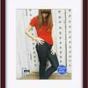 RPJC 11x14 inch Picture Frame Made of Solid Wood and High Definition Glass Display Pictures 8x10 with Mat or 11x14 Without Mat for Wall Mounting Photo Frame Dark Brown