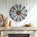 Vantic 24'' Windmill Large Wall Clock, Distressed Metal Clock
