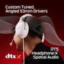 HyperX Cloud III Wired Gaming Headset, PC, PS5, Xbox Series X|S, Angled 53mm Drivers, DTS, Memory Foam, Durable Frame, Ultra-Clear 10mm Mic, USB-C, USB-A, 3.5mm White