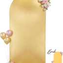 Wedding Arch Backdrop Cover, 6FT Gold Yellow Arch Cover Stretchy Backdrops, Double-Sided Arch Stand Covers for Wedding Ceremony, Baby Shower, Birthday Party Decoration