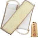 Almooni Natural Egyptian Loofah Back Scrubbers for Use in Shower, Exfoliating Natural Loofah Back Scrubber for Shower for Men and Women to Clean Your Back Deeply - 1 Count (1 Pack)