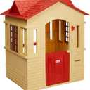 Little Tikes Cape Cottage Playhouse with Working Door, Windows, and Shutters - Tan, Toddlers Ages 2+ Years, Small