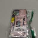 DEERLAMN Case for iPhone 16 Plus with Slide Camera Cover+Screen Protector (1 Pack), Rotated Ring Kickstand Military Grade Shockproof Protective Cover-Rose Gold