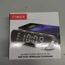 Timex Alarm Clock with Wireless Charger for iPhone, Android, and AirPods - Black (TW14B)