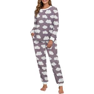 PrinStory Women's 2 Piece Pjs Matching Sets (L)