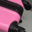 Sanwuta 4 Pcs Kids Luggage Set Carry On Rolling Suitcase Backpack Neck Pillow Travel Set Gift for Girls Boys Summer Camp(17 Inch,Rainbow Style,Pink)