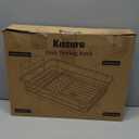 Kitsure Dish Drying Rack for Kitchen Counter, Stainless Steel Sink Organization and Storage Essentials with Cutlery Holder, Home and Appartment Decor, 12''W x 15.5''L, White