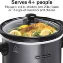 Hamilton Beach 4-Quart Slow Cooker with 3 Cooking Settings, Dishwasher-Safe Stoneware Crock & Glass Lid, Brushed Gray(33240)