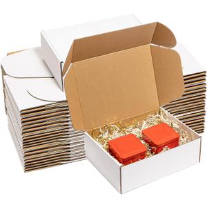 Shipping Boxes 12x9x4 Inches 25 Pack Corrugated Cardboard Mailing Boxes for Small Business - Medium White Literature Mailer Packaging Supplies