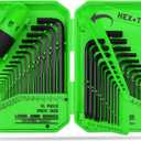 41-Piece Hex Key Allen Wrench Set, Allen Key with Ergonomic Torque Handle, SAE(0.028"-3/8"), Metric(0.7mm-10mm), Torx(T9-T50), Heat Treated Cr-V Steel Wrench Set for Bicycles with 3-Layer Storage Case