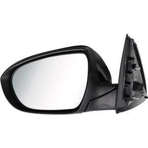 Power Left Driver Side Mirror Assembly Compatible with 2011-2013 Optima Sedan, Door View Mirror with Turn Signal Light and Manual Folding Replaces 876102T110 KI1320152 (5Pins Black Left)