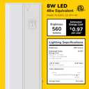 Inlight 18-inch Hardwired Only LED Under Cabinet Lighting, Daylight White(5000k), Dimmable, Matte White Finished, ETL Listed, IN-0201-12-WH-50