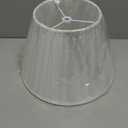 Small Lamp Shade, White Pleated Bell Shade for Table Lamps, 6" Top x 10" Bottom x 7" High, Small White Lamp Shades for Floor Lamps, Pendant Lamps (Spider Fitter), Fabric Lampshade Replacement