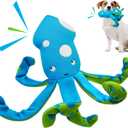 Squeaky Dog Toys, Floating Dog Toys for Indoor or Outward Play, Squid Interactive Dog Gifts for Small and Medium Dogs