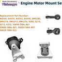 4PCS Engine Motor and Transmission Mount Kit Compatible with Civic 2006-2011 1.8L - Replaces OE# A4534 A4543 A4546 A4530