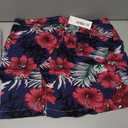 JOGAL Men's Hawaiian Beach Shorts Summer Casual Tropical Flower Flat Front Aloha Shorts with Pocket Navy XX-Large