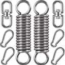 2 Pack Hammock Chair Hanging Kit Swing Spring Hardware, Heavy Duty Suspension Swivel Hanger Hook for Punching Bags, Heavy Bag, Hanging Chair, Swing Seat, Rocking Seat, Porch Swing, Garden