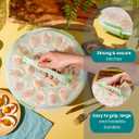 Deviled Egg Carrier with Lid & Handles, 22-Count Portable Tray, Dishwasher-Safe  Green